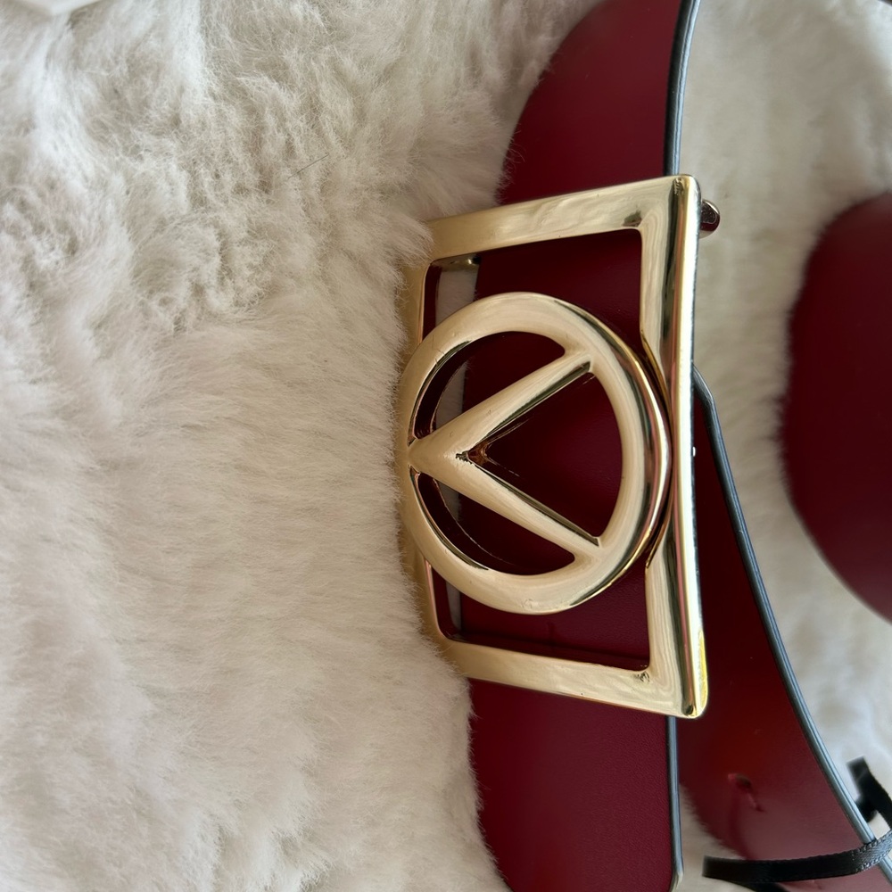 Mario Valentino Lipstick Red Belt